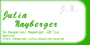 julia mayberger business card